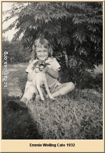 Emmie Cato with dog 1932