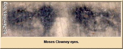 Close up of Moses Clowney's eyes.